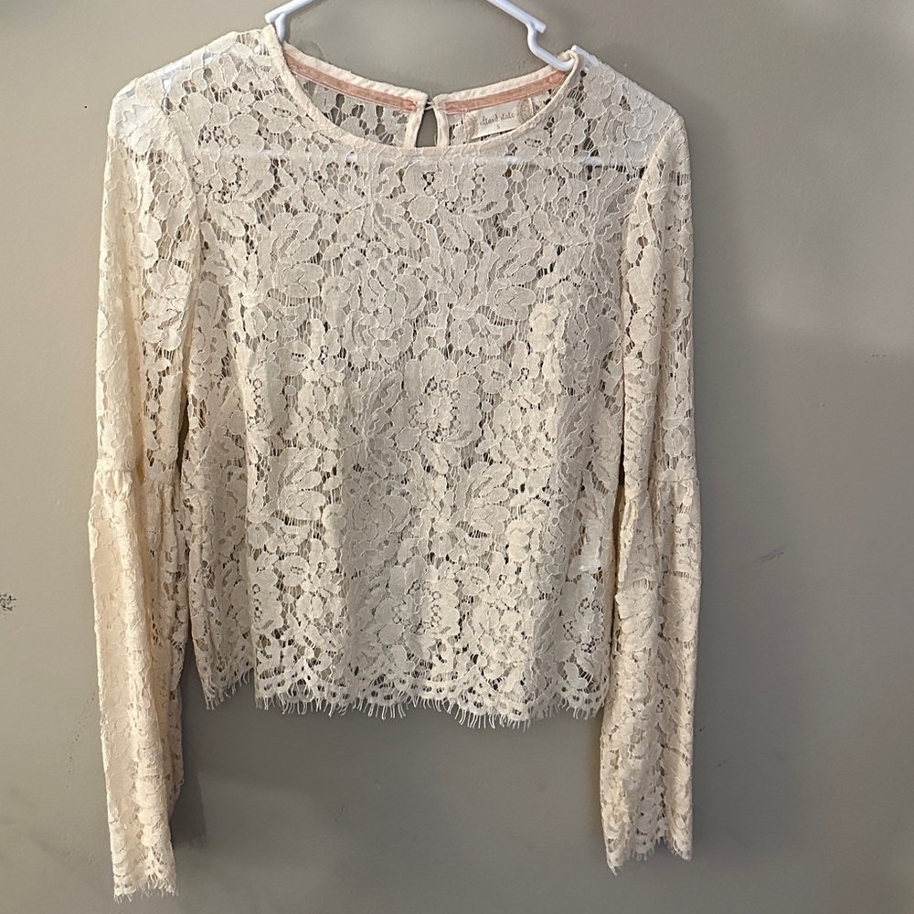 Altar'd State Cream Lace Blouse